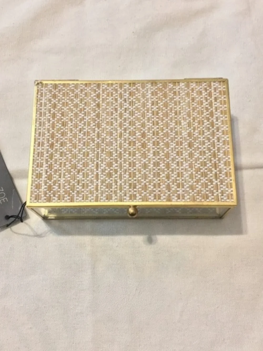 Rachel Zoe Woven Glass Jewelry Box